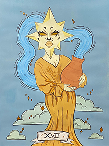 Image of Nicole Schantz's gouache painting, The Star Tarot.